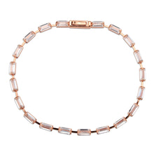 Load image into Gallery viewer, 3W1711 - Rose Gold Brass Bracelet with AAA Grade CZ in Clear