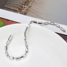 Load image into Gallery viewer, 3W1712 - Rhodium Brass Bracelet with AAA Grade CZ in Clear