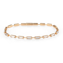 Load image into Gallery viewer, 3W1714 - Rose Gold Brass Bracelet with AAA Grade CZ in Clear