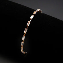 Load image into Gallery viewer, 3W1714 - Rose Gold Brass Bracelet with AAA Grade CZ in Clear