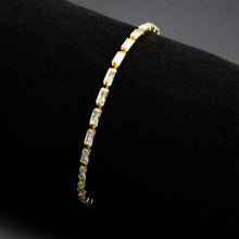 Load image into Gallery viewer, 3W1716 - Gold Brass Bracelet with AAA Grade CZ in Clear