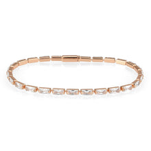 Load image into Gallery viewer, 3W1717 - Rose Gold Brass Bracelet with AAA Grade CZ in Clear