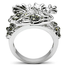 Load image into Gallery viewer, 3W205 - Rhodium Brass Ring with Top Grade Crystal  in Clear