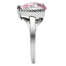Load image into Gallery viewer, 3W206 - Rhodium Brass Ring with AAA Grade CZ  in Rose