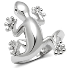 Load image into Gallery viewer, 3W207 - Rhodium Brass Ring with AAA Grade CZ  in Black Diamond