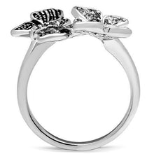 Load image into Gallery viewer, 3W214 - Rhodium Brass Ring with AAA Grade CZ  in Clear