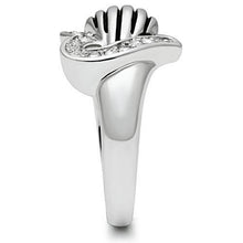Load image into Gallery viewer, 3W219 - Rhodium Brass Ring with Top Grade Crystal  in Clear