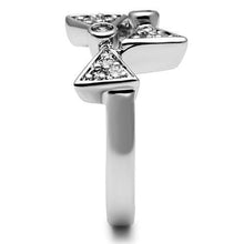 Load image into Gallery viewer, 3W225 - Rhodium Brass Ring with AAA Grade CZ  in Clear