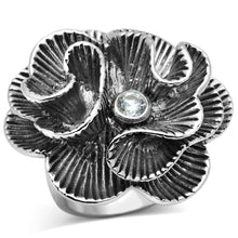 Load image into Gallery viewer, 3W245 - Rhodium Brass Ring with AAA Grade CZ  in Clear