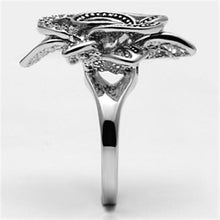 Load image into Gallery viewer, 3W261 - Rhodium Brass Ring with AAA Grade CZ  in Clear