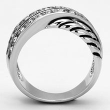 Load image into Gallery viewer, 3W311 - Rhodium Brass Ring with Top Grade Crystal  in Clear