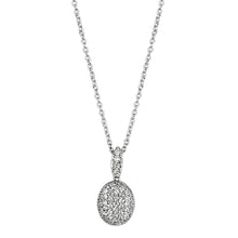 Load image into Gallery viewer, 3W432 - Rhodium Brass Necklace with AAA Grade CZ  in Clear