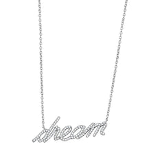 Load image into Gallery viewer, 3W455 - Rhodium Brass Necklace with AAA Grade CZ  in Clear