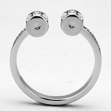 Load image into Gallery viewer, 3W526 - Rhodium Brass Ring with Top Grade Crystal  in Clear