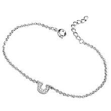 Load image into Gallery viewer, 3W710 - Rhodium Brass Bracelet with AAA Grade CZ  in Clear