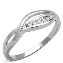 Load image into Gallery viewer, 3W768 - Rhodium Brass Ring with AAA Grade CZ  in Clear