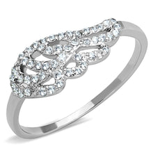 Load image into Gallery viewer, 3W824 - Rhodium Brass Ring with AAA Grade CZ  in Clear