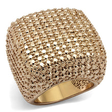 Load image into Gallery viewer, 3W934 - IP Rose Gold(Ion Plating) Brass Ring with AAA Grade CZ  in Metallic Light Gold