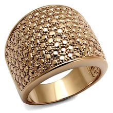 Load image into Gallery viewer, 3W935 - IP Rose Gold(Ion Plating) Brass Ring with AAA Grade CZ  in Metallic Light Gold