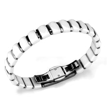 Load image into Gallery viewer, 3W991 - High polished (no plating) Stainless Steel Bracelet with Ceramic  in White