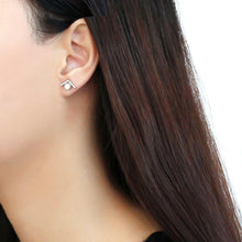 Load image into Gallery viewer, DA216 - High polished (no plating) Stainless Steel Earrings with Synthetic Pearl in White