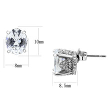 Load image into Gallery viewer, DA325 - No Plating Stainless Steel Earrings with AAA Grade CZ  in Clear