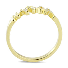 Load image into Gallery viewer, LO3966 - Flash Gold Brass Ring with Top Grade Crystal  in Clear