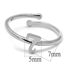 Load image into Gallery viewer, LO4003 - Rhodium Brass Ring with No Stone