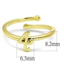 Load image into Gallery viewer, LO4032 - Flash Gold Brass Ring with No Stone