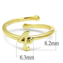 Load image into Gallery viewer, LO4032 - Flash Gold Brass Ring with No Stone