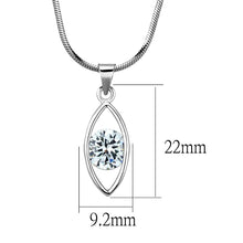 Load image into Gallery viewer, LO4157 - Rhodium Brass Chain Pendant with AAA Grade CZ  in Clear