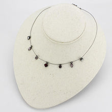 Load image into Gallery viewer, LO4729 - Ruthenium White Metal Necklace with Top Grade Crystal  in Multi Color