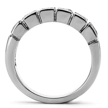 Load image into Gallery viewer, TK1082 - High polished (no plating) Stainless Steel Ring with AAA Grade CZ  in Clear
