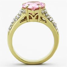 Load image into Gallery viewer, TK1098 - IP Gold(Ion Plating) Stainless Steel Ring with AAA Grade CZ  in Rose