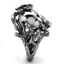 Load image into Gallery viewer, TK1122 - High polished (no plating) Stainless Steel Ring with Top Grade Crystal  in Emerald