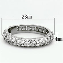 Load image into Gallery viewer, TK1225 - High polished (no plating) Stainless Steel Ring with AAA Grade CZ  in Clear