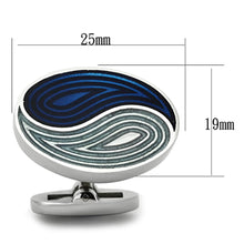 Load image into Gallery viewer, TK1240 - High polished (no plating) Stainless Steel Cufflink with Epoxy  in Multi Color