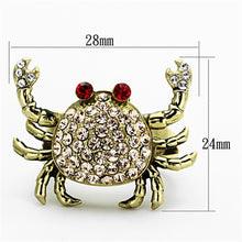 Load image into Gallery viewer, TK1290 - IP Gold(Ion Plating) Stainless Steel Ring with Top Grade Crystal  in Multi Color