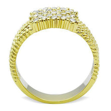 Load image into Gallery viewer, TK1400 - IP Gold(Ion Plating) Stainless Steel Ring with Top Grade Crystal  in Clear