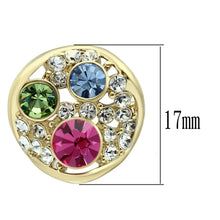 Load image into Gallery viewer, TK1501 - IP Gold(Ion Plating) Stainless Steel Earrings with Top Grade Crystal  in Multi Color