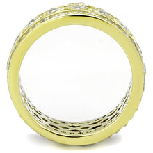 Load image into Gallery viewer, TK1558 - IP Gold(Ion Plating) Stainless Steel Ring with AAA Grade CZ  in Clear