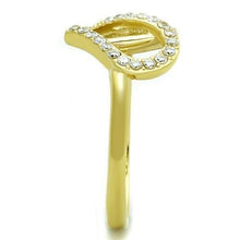 Load image into Gallery viewer, TK1586 - IP Gold(Ion Plating) Stainless Steel Ring with AAA Grade CZ  in Clear