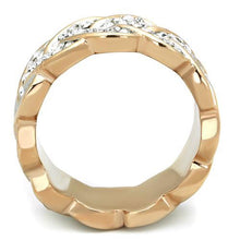 Load image into Gallery viewer, TK1691 - Two-Tone IP Rose Gold Stainless Steel Ring with Top Grade Crystal  in Clear
