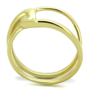 TK1883 - IP Gold(Ion Plating) Stainless Steel Ring with No Stone