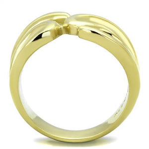 TK2036 - IP Gold(Ion Plating) Stainless Steel Ring with No Stone