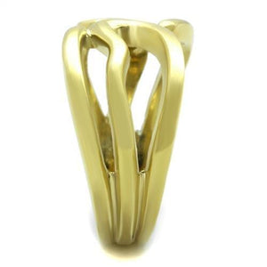 TK2036 - IP Gold(Ion Plating) Stainless Steel Ring with No Stone