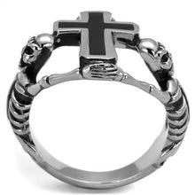 Load image into Gallery viewer, TK2313 - High polished (no plating) Stainless Steel Ring with Epoxy  in Jet