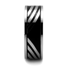 Load image into Gallery viewer, TK2411 - High polished (no plating) Stainless Steel Ring with Epoxy  in Jet
