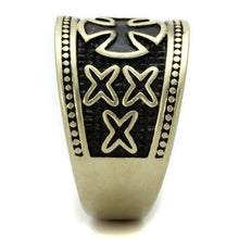 Load image into Gallery viewer, TK2469 - IP Antique Copper Stainless Steel Ring with Epoxy  in Jet