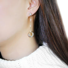 Load image into Gallery viewer, TK2579 - IP Gold & IP Rose Gold (Ion Plating) Stainless Steel Earrings with Top Grade Crystal  in Clear